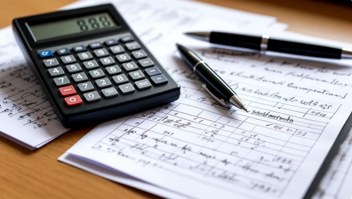 Calculadora junto a notas sobre requisitos de apuestas y rollover