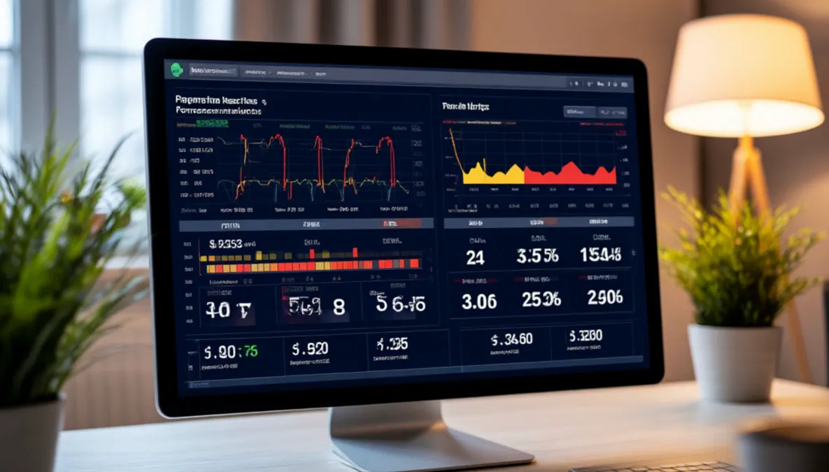 Pantalla mostrando estadísticas de rendimiento por trampa en un canódromo