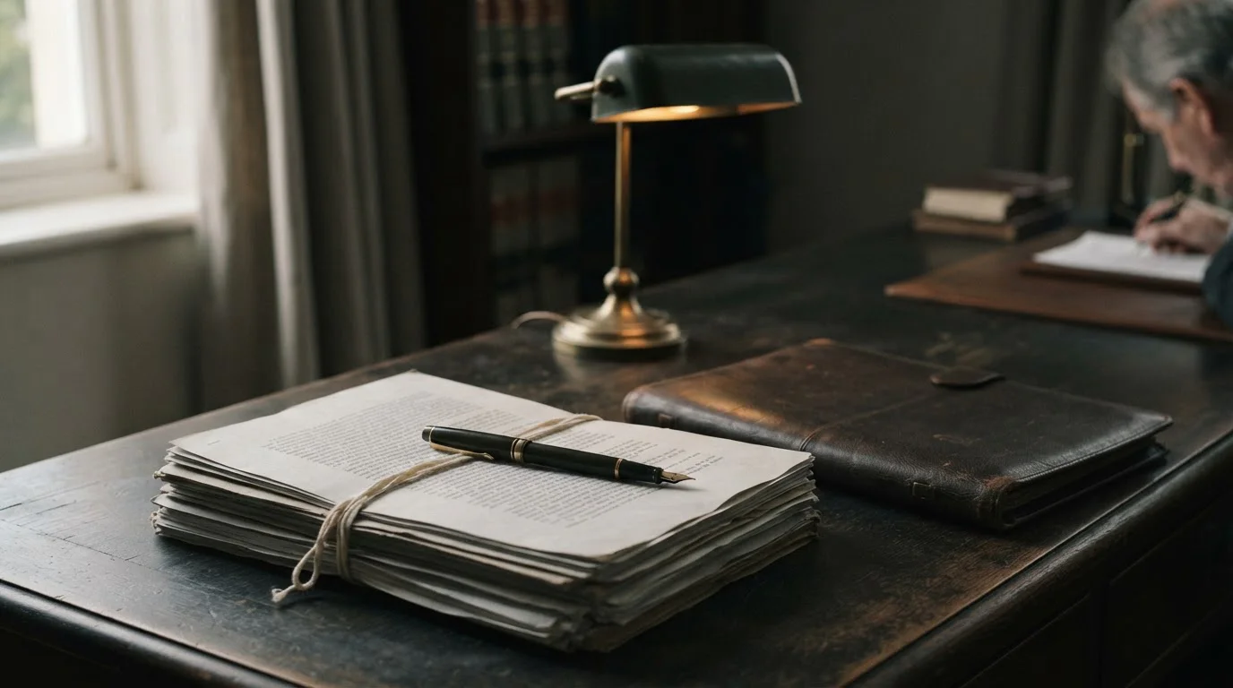 Documentos legales y sello sobre una mesa que representan el marco regulador