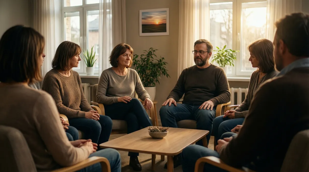 Persona recibiendo apoyo en grupo de ayuda para ludopatía